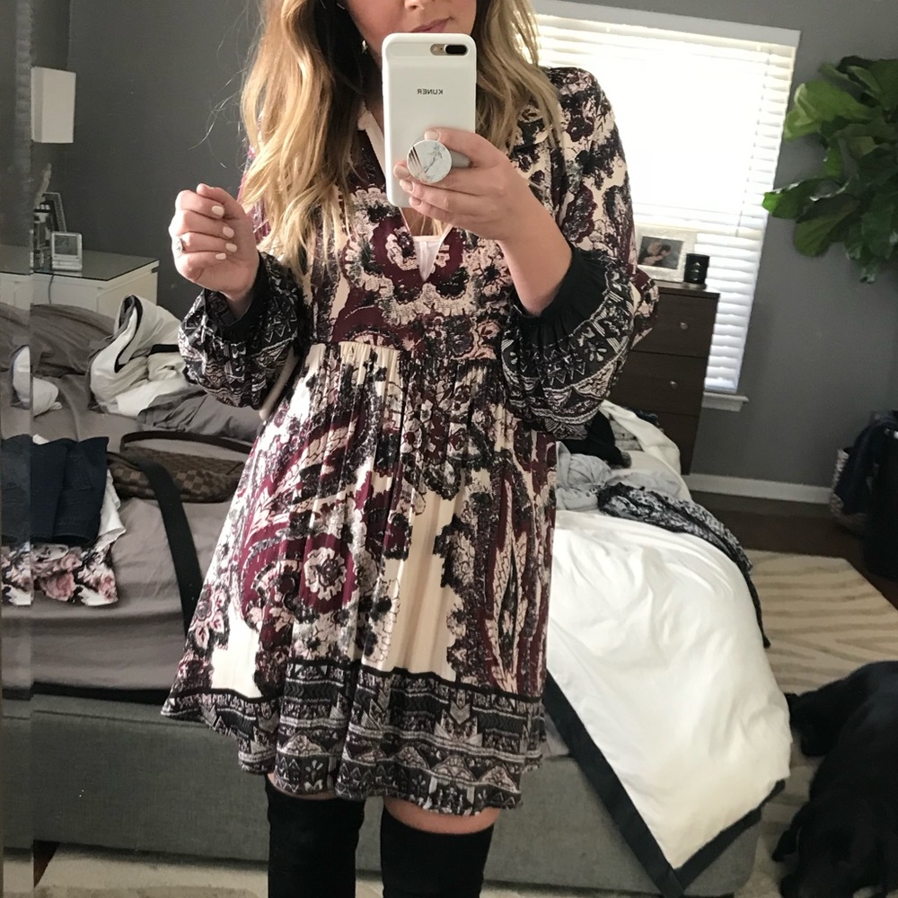 Free People Balloon Sleeve Dress